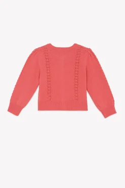Tartine et Chocolat Cardigan Praline en laine ajourée|Enfant Cardigans - Pulls - Sweats