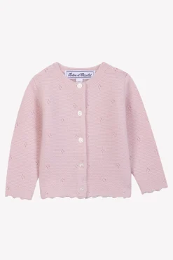 Tartine et Chocolat Cardigan Rose pâle 100% cachemire| Cardigans - Pulls - Sweats