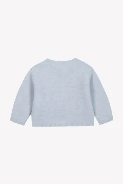 Tartine et Chocolat Cardigan Bleu céleste chiné avec poches| Cardigans - Gilets