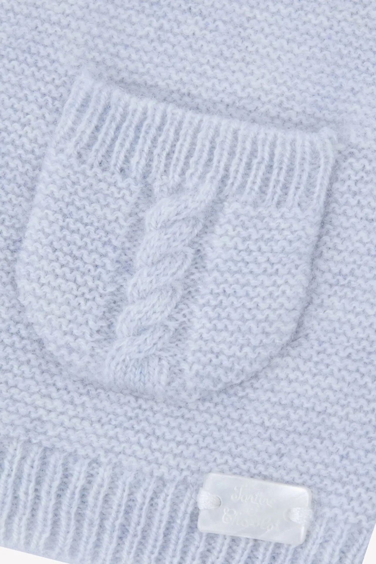 Tartine et Chocolat Cardigan Bleu céleste chiné avec poches| Cardigans - Gilets