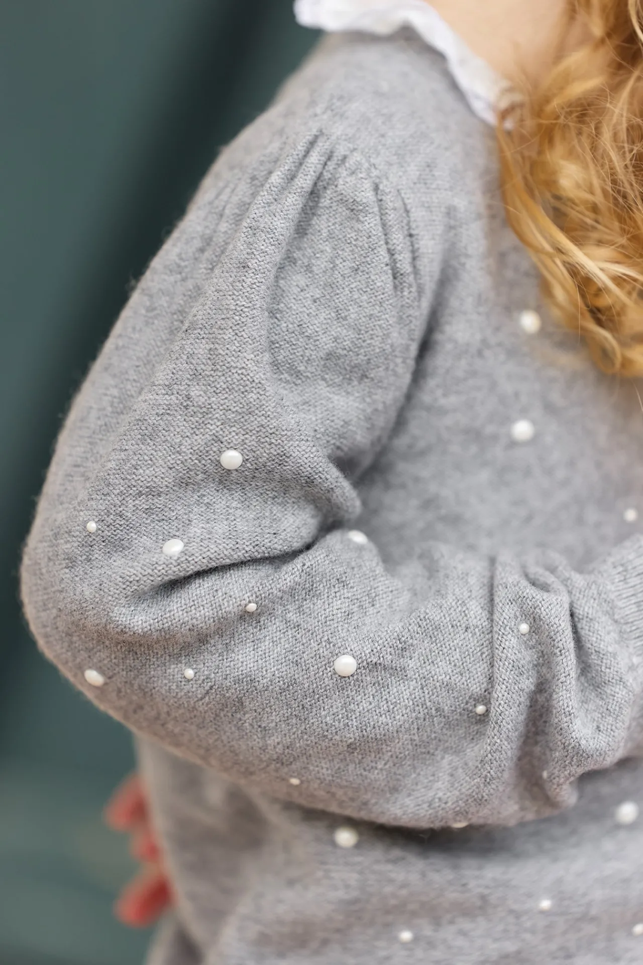 Tartine et Chocolat Cardigan Gris chiné perles| Cardigans - Pulls - Sweats