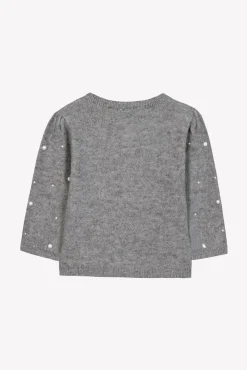 Tartine et Chocolat Cardigan Gris chiné perles| Cardigans - Pulls - Sweats
