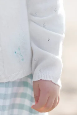 Tartine et Chocolat Cardigan Emeraude broderie florale| Cardigans - Pulls - Sweats