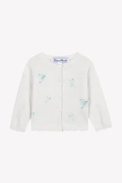 Tartine et Chocolat Cardigan Emeraude broderie florale| Cardigans - Pulls - Sweats