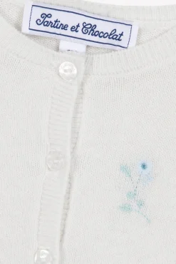 Tartine et Chocolat Cardigan Emeraude broderie florale| Cardigans - Pulls - Sweats