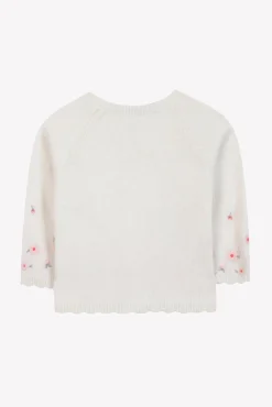 Tartine et Chocolat Cardigan Ecru broderie praline| Cardigans - Pulls - Sweats