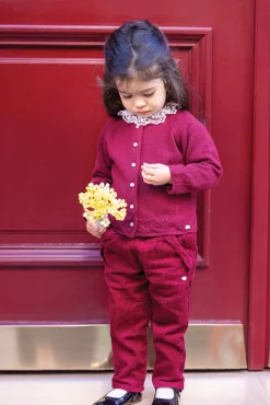 Tartine et Chocolat Cardigan Prune maille| Cardigans - Pulls - Sweats