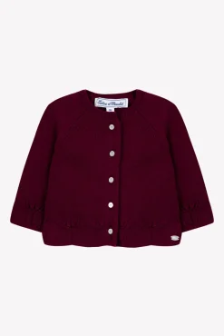 Tartine et Chocolat Cardigan Prune maille| Cardigans - Pulls - Sweats