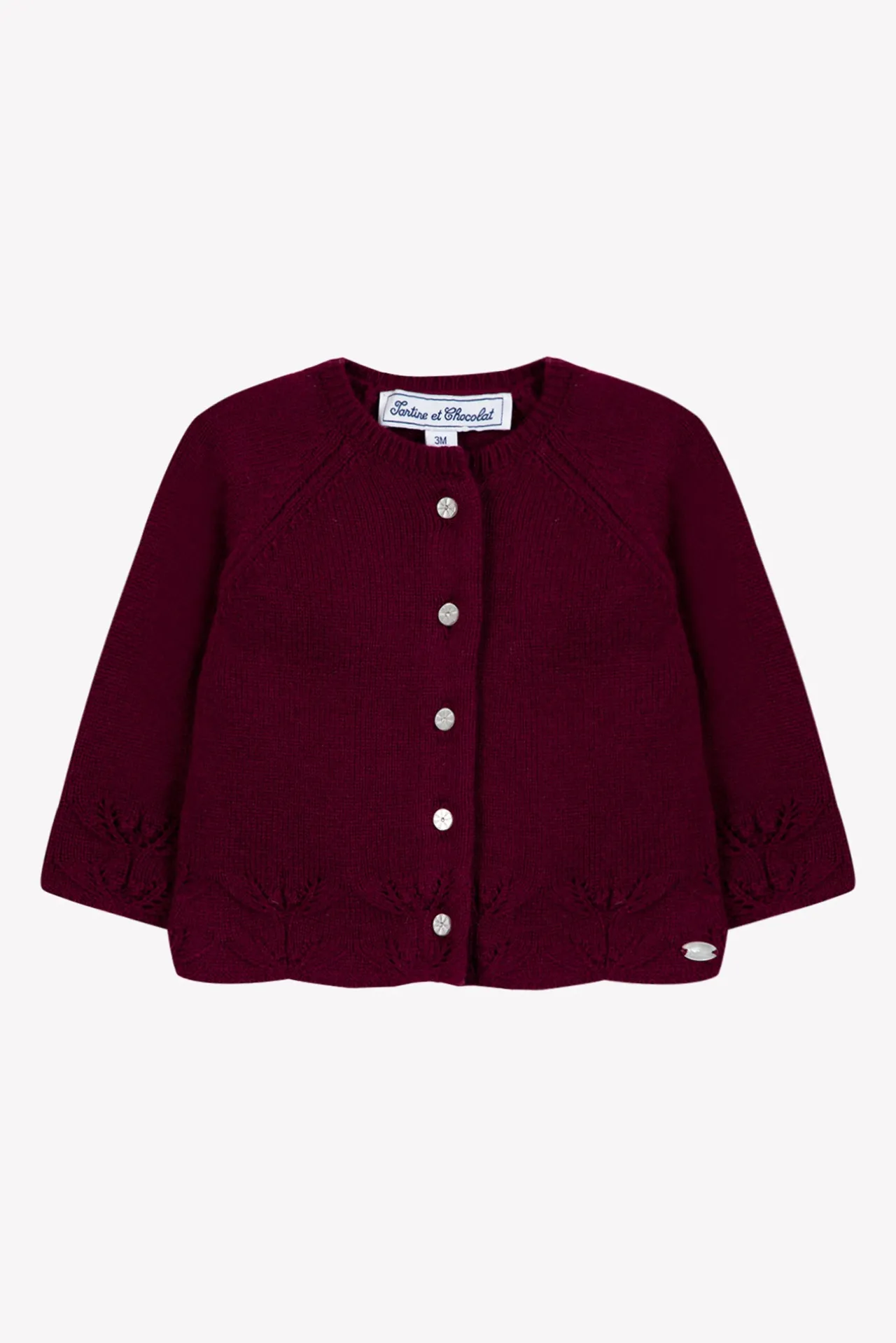 Tartine et Chocolat Cardigan Prune maille| Cardigans - Pulls - Sweats