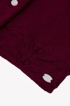 Tartine et Chocolat Cardigan Prune maille| Cardigans - Pulls - Sweats