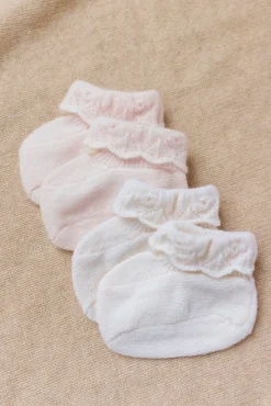 Tartine et Chocolat Chaussons Ecru volants| Accessoires - Chaussons