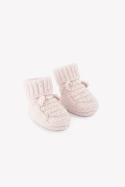 Tartine et Chocolat Chaussons Rose pâle laine| Accessoires - Chaussons