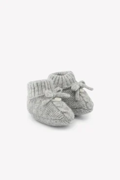 Tartine et Chocolat Chaussons Gris chiné nœud| Accessoires - Chaussons|Accessoires - Chaussons