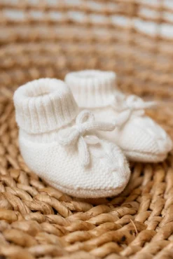 Tartine et Chocolat Chaussons Ecru nœud| Accessoires - Chaussons|Accessoires - Chaussons