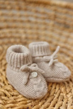 Tartine et Chocolat Chaussons Moka chiné nœud| Accessoires - Chaussons|Accessoires - Chaussons
