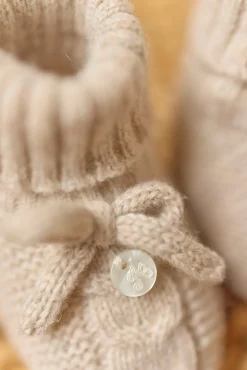 Tartine et Chocolat Chaussons Moka chiné nœud| Accessoires - Chaussons|Accessoires - Chaussons