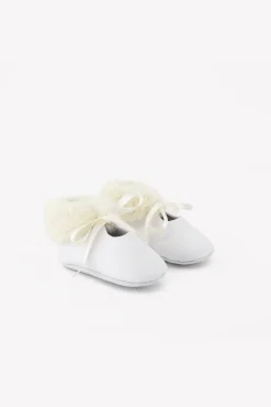 Tartine et Chocolat Chaussons Ecru cuir| Accessoires