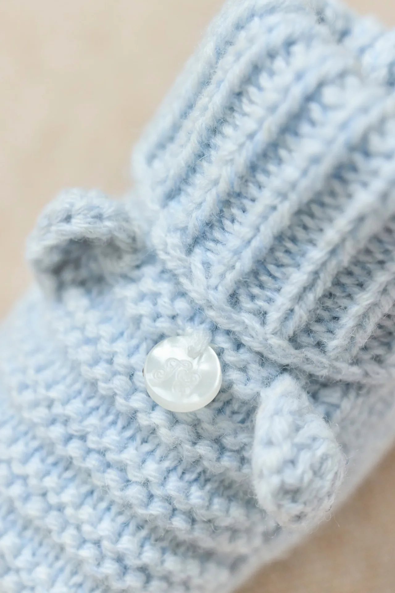 Tartine et Chocolat Chaussons Bleu chiné laine| Accessoires - Chaussons