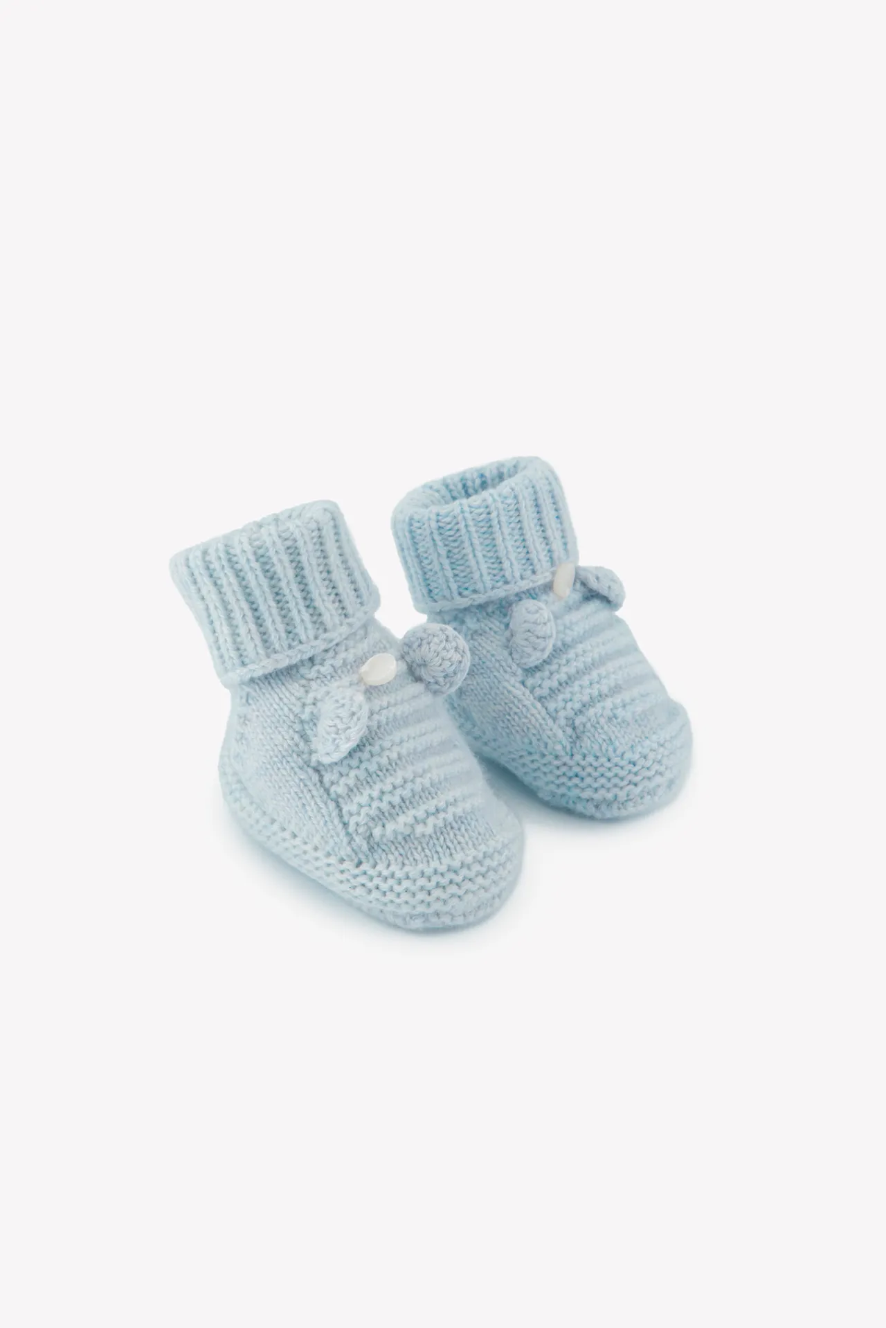 Tartine et Chocolat Chaussons Bleu chiné laine| Accessoires - Chaussons