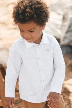 Tartine et Chocolat Chemise Gris clair rayures monogramme TC| Chemises