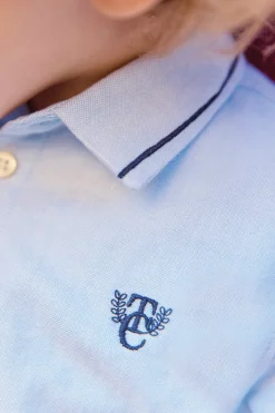 Tartine et Chocolat Chemise Bleu grisé monogramme TC| Chemises