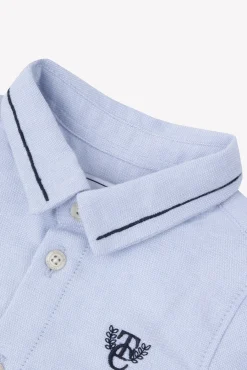 Tartine et Chocolat Chemise Bleu grisé monogramme TC| Chemises
