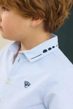 Tartine et Chocolat Chemise Bleu ciel avec boutons apparents|Enfant Chemises