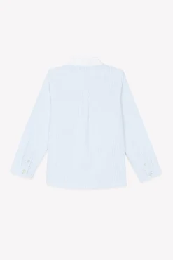 Tartine et Chocolat Chemise Bleu ciel rayures avec boutons apparents|Enfant Chemises