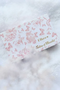 Tartine et Chocolat Coffret biberon et doudou Toile de jouy rose Élhée x| Bavoirs - Accessoires De Repas|Coffrets
