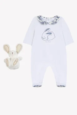 Tartine et Chocolat Coffret pyjama et doudou Bleu inspiration Toile de Jouy| Coffrets|Coffrets