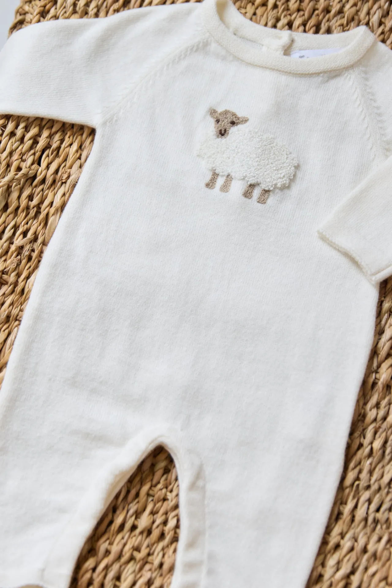 Tartine et Chocolat Combinaison longue Ecru broderie mouton| Combinaisons - Ensembles - Salopettes|Combinaisons - Ensembles - Salopettes