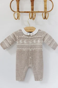 Tartine et Chocolat Combinaison longue Greige jacquard| Combinaisons - Ensembles - Salopettes