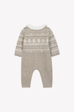 Tartine et Chocolat Combinaison longue Greige jacquard| Combinaisons - Ensembles - Salopettes