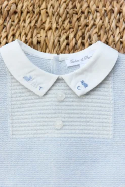 Tartine et Chocolat Combinaison longue Bleu céleste smocks| Combinaisons - Ensembles - Salopettes