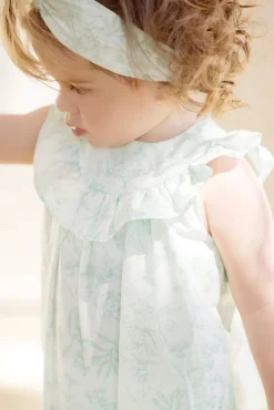 Tartine et Chocolat Combinaison longue Vert d'eau inspiration Toile de Jouy| Ensembles - Salopettes