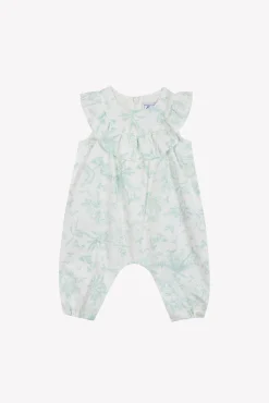 Tartine et Chocolat Combinaison longue Vert d'eau inspiration Toile de Jouy| Ensembles - Salopettes