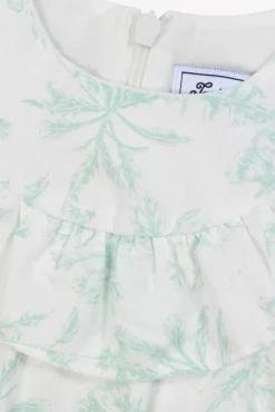 Tartine et Chocolat Combinaison longue Vert d'eau inspiration Toile de Jouy| Ensembles - Salopettes