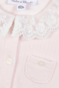 Tartine et Chocolat Combinaison longue Rose pâle velours| Robes - Combinaisons - Ensembles