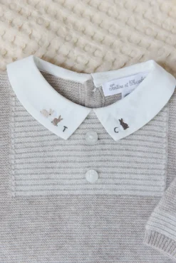 Tartine et Chocolat Combinaison longue Greige smocks| Combinaisons - Ensembles - Salopettes