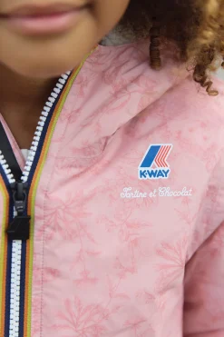 Tartine et Chocolat Coupe-vent Rose K-way x|Enfant Manteaux - Vestes