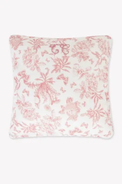 Tartine et Chocolat Coussin réversible Imprimé inspiration Toile de Jouy rose| Toile De Jouy Rose|Gigoteuses - Linges De Lit