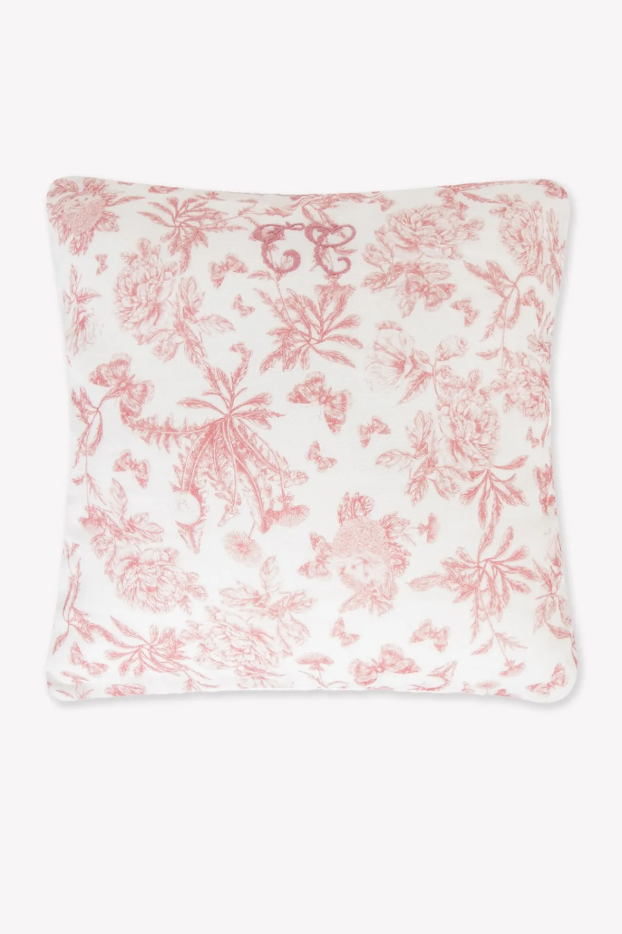 Tartine et Chocolat Coussin réversible Imprimé inspiration Toile de Jouy rose| Toile De Jouy Rose|Gigoteuses - Linges De Lit