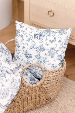 Tartine et Chocolat Coussin réversible Imprimé inspiration toile de jouy bleu| Toile De Jouy Bleu|Gigoteuses - Linges De Lit