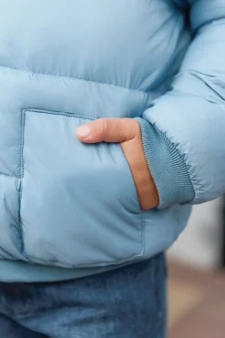 Tartine et Chocolat Doudoune Bleu grisé réversible|Enfant Manteaux - Vestes