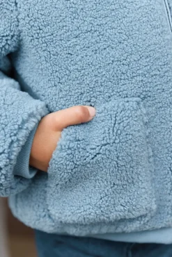 Tartine et Chocolat Doudoune Bleu grisé réversible|Enfant Manteaux - Vestes