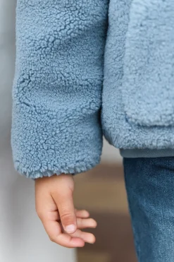 Tartine et Chocolat Doudoune Bleu grisé réversible|Enfant Manteaux - Vestes