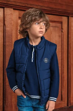 Tartine et Chocolat Doudoune Marine sans manches|Enfant Manteaux - Vestes