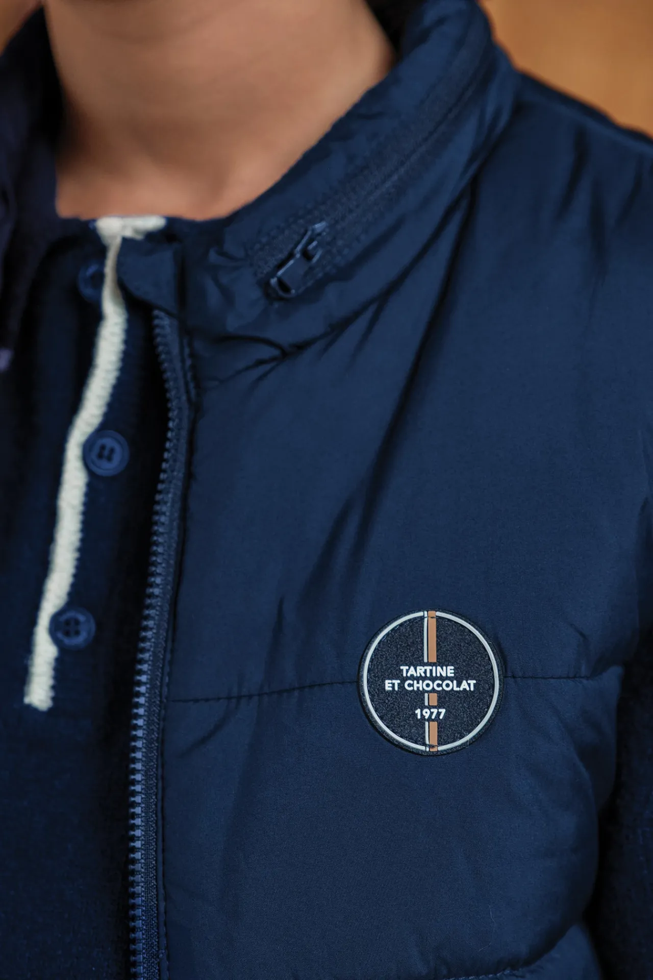 Tartine et Chocolat Doudoune Marine sans manches|Enfant Manteaux - Vestes