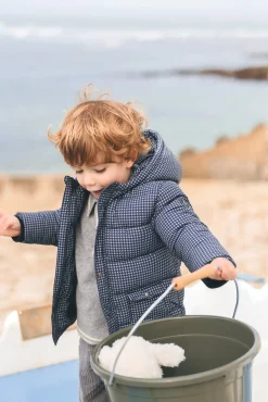 Tartine et Chocolat Doudoune Marine vichy| Manteaux - Pilotes