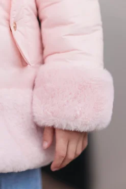 Tartine et Chocolat Doudoune Rose poudré réversible|Enfant Manteaux - Vestes
